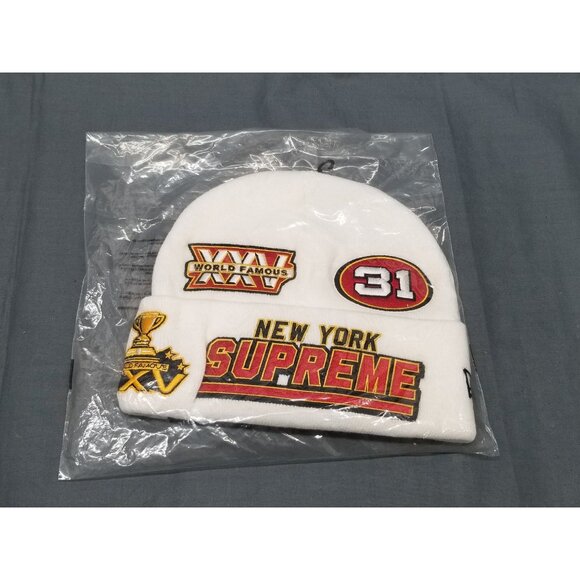 Supreme New Era Football Beanie (FW25) One Size BRAND NEW - Picture 1 of 3